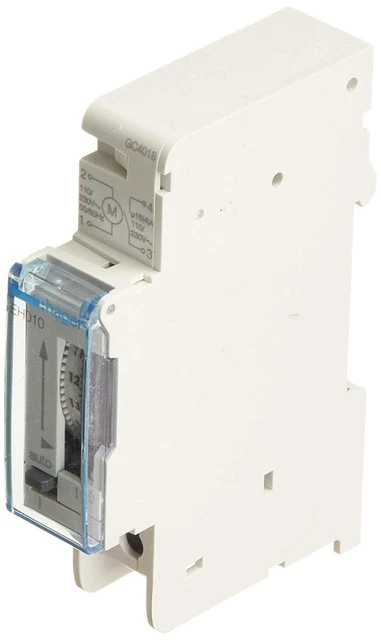 Interruptor temporizador diario Hager EH010 iH 1 canal 24h 1 m 230V