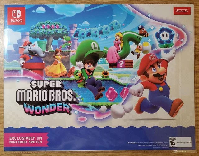 Nintendo Switch Super Mario Bros Wonder Gamestop Pre-Order Stickers SEALED