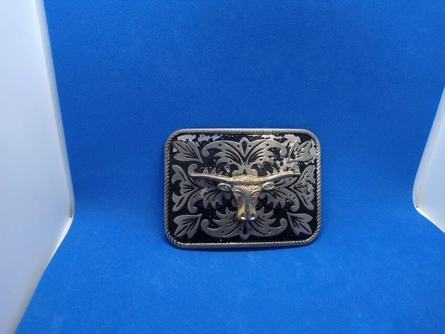 VINTAGE LONGHORN COW Belt Buckle Rare $7.95 - PicClick