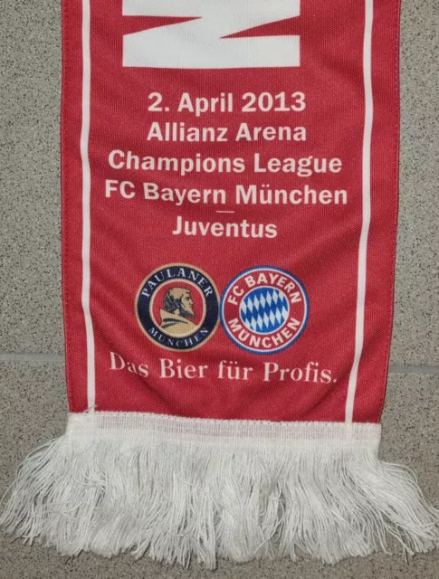 FC Bayern München - Juventus Turin Schal / CL 2013 / Sponsor Paulaner