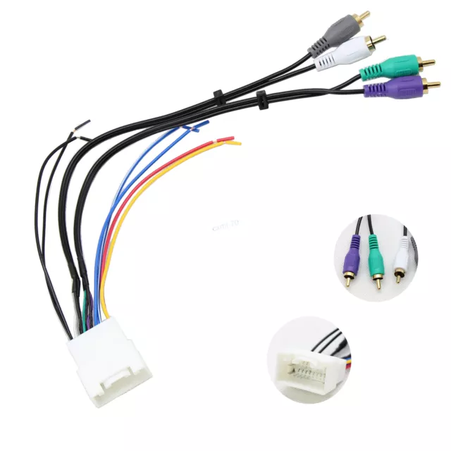 Car Stereo Radio Single 2Din Dash Wire Harness Kit for Toyota Camry 2000-2013