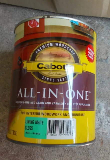 CABOTS ALL-IN-ONE INTERIOR VARNISH in 1 LITRE CANS-- 4 colours pick up only