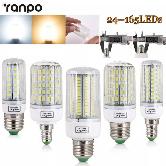 LED Corn Bulb E14 E27 5730 SMD 7W 12W 15W 30W 45W Lamp Candle Light AC110V 220V