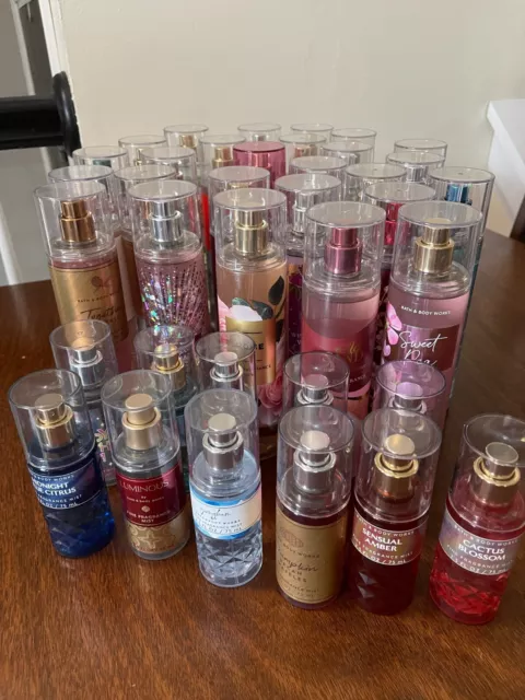 Bath & Body Works Fine Fragrance Mist 8 Oz Full & 2.5 Travel Sizes Lot