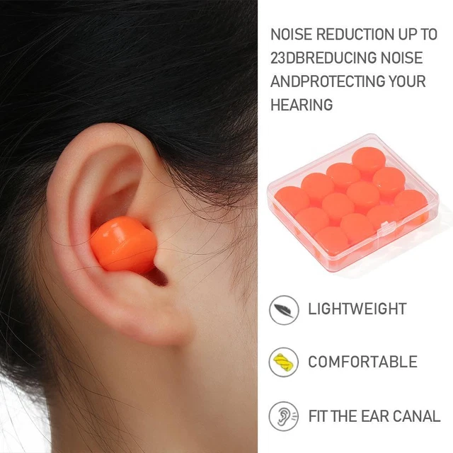 Waterproof Earbud Soft Silicone Earplugs Noise Reduction Anti-noise Ear Plugs