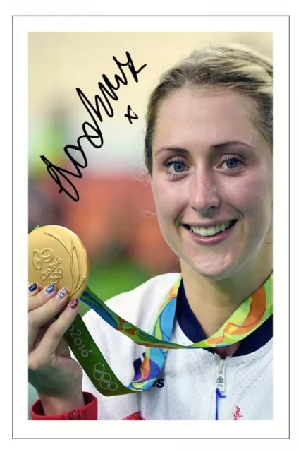LAURA KENNY Autograph Signed Photo Print Gift Olympics Cycling