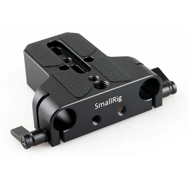 Placa base universal SmallRig con abrazadera de riel de varilla doble de 15 mm para jaula de cámara 1674