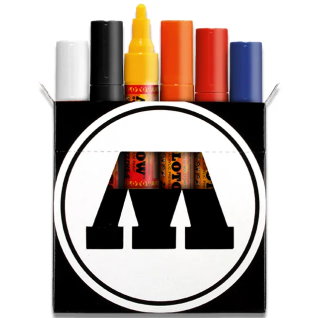 Molotow ONE4ALL 227HS-S 4mm Short Marker Tryout Kit Set Graffiti Sketch Artwork
