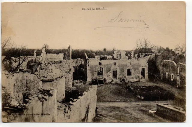 BISLEE - Marne - CPA 51 - ruines de guerre