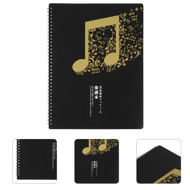 Dcas - Dossier à Partitions A4 Noir | 30 Pochettes/60 Pages | Anneaux Inox | Pour Piano, Guitare, Chorale | Pliable Et Robuste