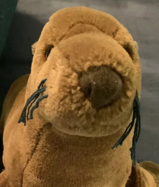 Unisex Kids Brown Whiskers 2005 Seal Sea Lion Stuffed Animals Plush Toy