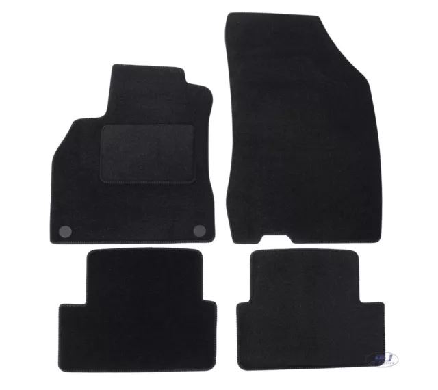 TAPIS DE SOL NOIR VELOURS SUR MESURE pour RENAULT FLUENCE 2009-2017  4 pcs