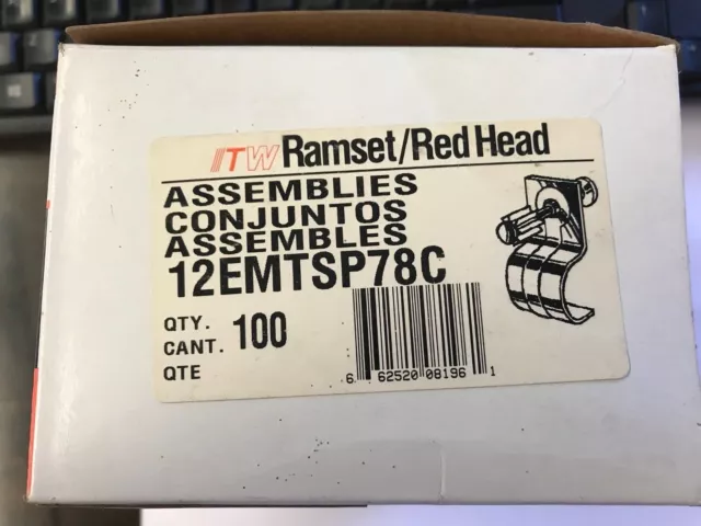 Ramset 1/2" EMT Conduit assemblies on a 7/8" pin- Box of 100
