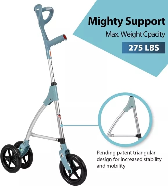 DAILYLIFE 3 roues déambulateur compact marcheur, léger pliage mobilité roulement 3