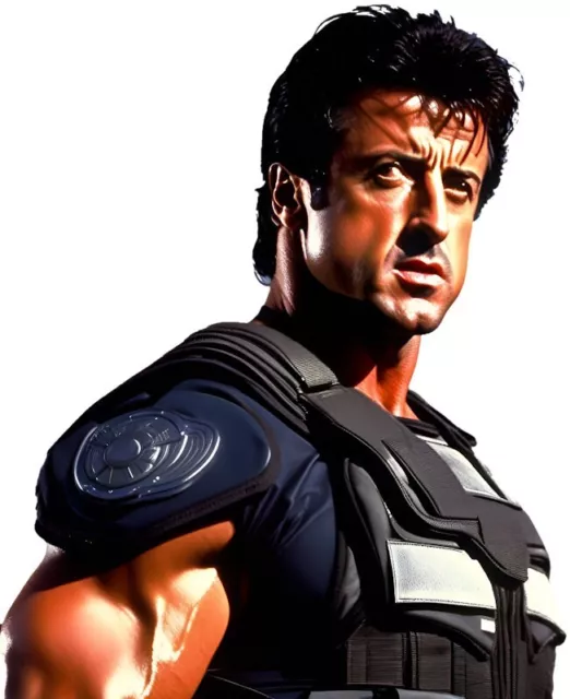 Sylvester Stallone come fan art ispirata all'uomo da demolizione