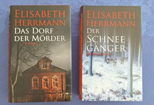 2 Bände Elisabeth Herrmann: Das Dorf der Mörder / Der Schneegänger /Sanela Beara