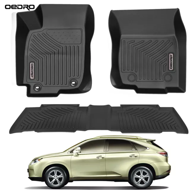 OEDRO Car Floor Mats 3D TPE Rubber Liners All-Weather for 2013-2018 Toyota RAV4