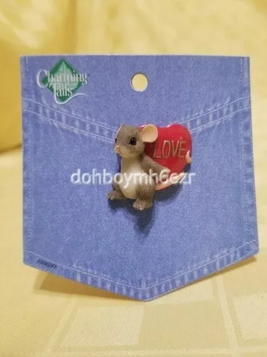 Charming Tails Mouse Heart Love Valentine's Day Lapel Pin