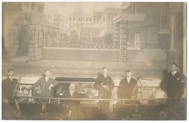 Marshall Michigan MI Identified Theater Band Members Kruxo RPPC Real Photo 1907