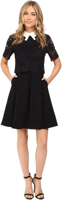 ted baker dixxy lace dress Ted Baker Dixxy Lace Bodice Double Layer Dress