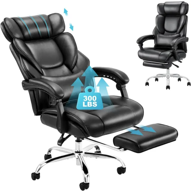 Office Chair with Footrest-Ergonomic High Back Design Executive Computer Desk