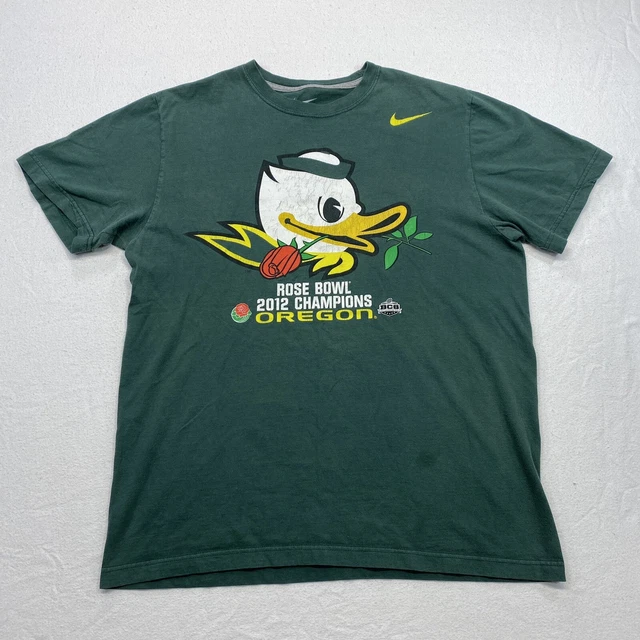 NIKE Oregon DUCKS Football T Shirt Adult Large 2012 Rose Bowl Champions