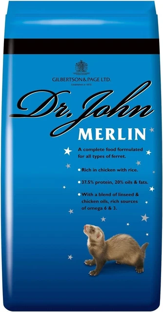 Dr John Merlin Hurón 2kg- Un Alimento Completo Formulada Para Todo Tipo De Hurón