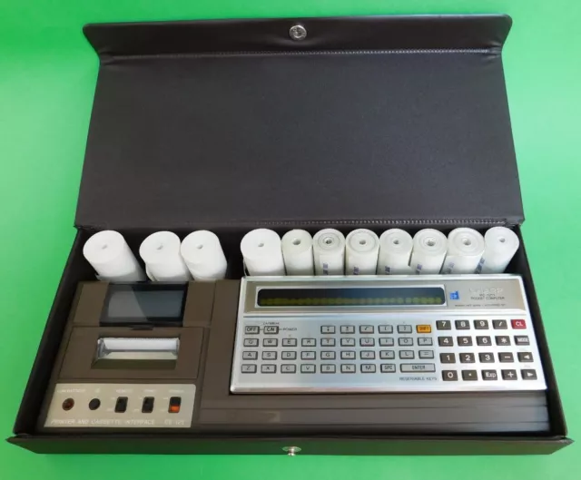 Vintage SHARP Pocket PC 1211 Taschencomputer mit Drucker 1981