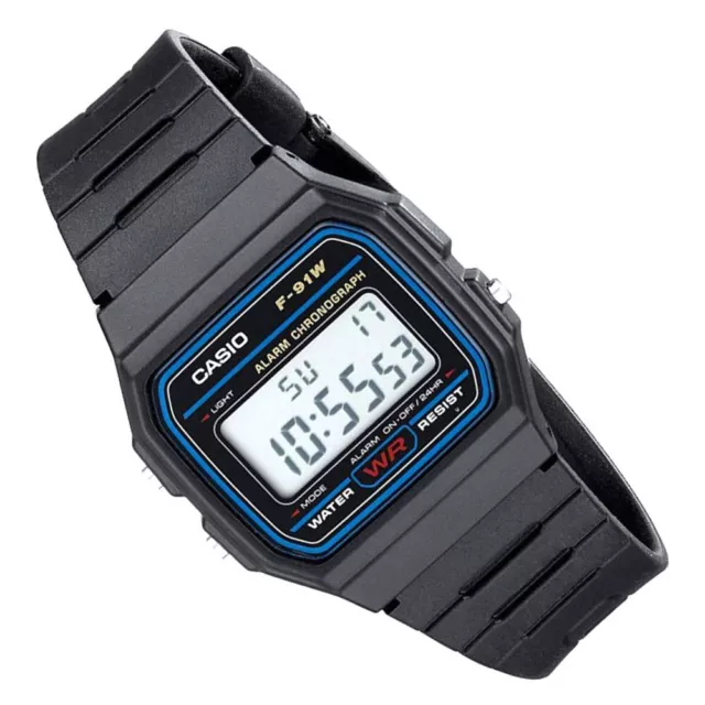 Casio F-91W Orologio Sportivo Uomo Digitale da Polso Donna Vintage Nero Original