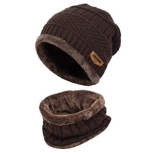 Gorro Para Hombre Gorros De Invierno Hombres Para El Frio Con Bufanda Punto new