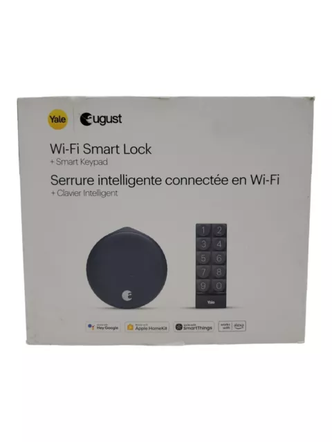 August Matte Black Wi-Fi Smart Lock
