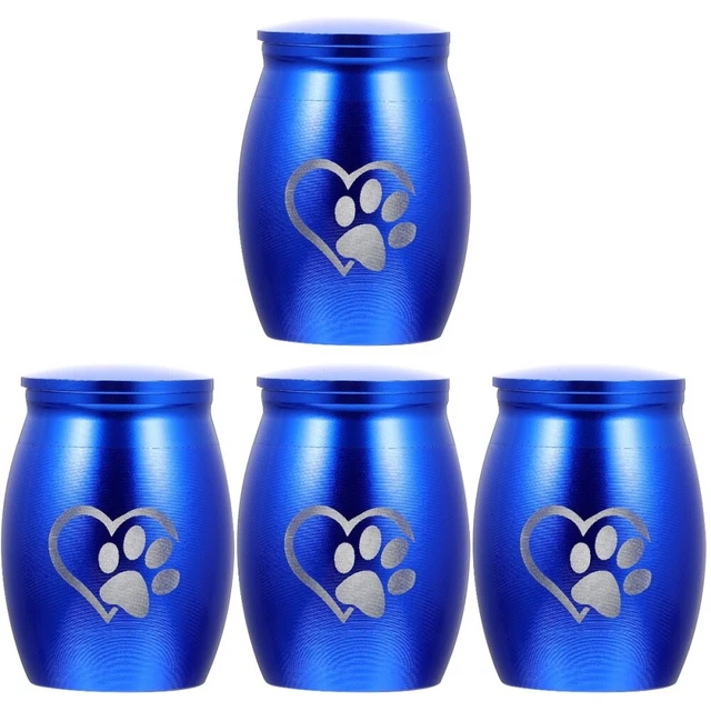 Set di 4 urne per animali domestici urna per cane memoriale funerale cremazione commemorativo
