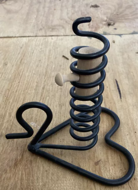 Vintage Cast Iron Spiral Coil Courting Candle Holder