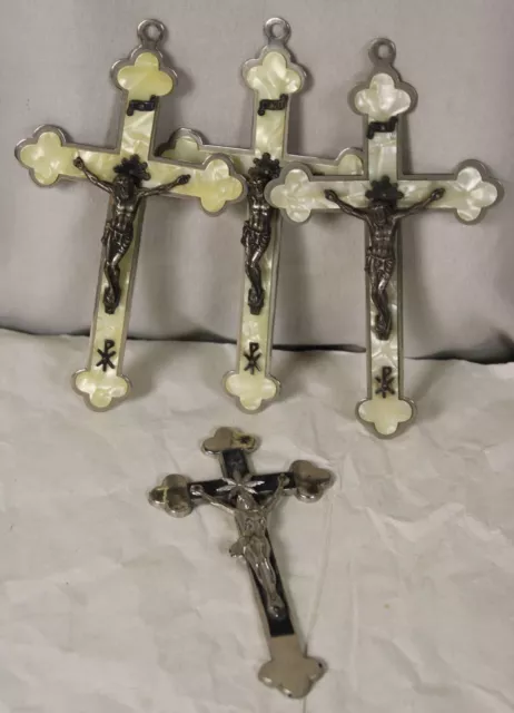 B7/4x Petit Croix Ou Crucifix en Métal - Jusqu'À 15 X 8 CM 186 Gr. (5)/ S41