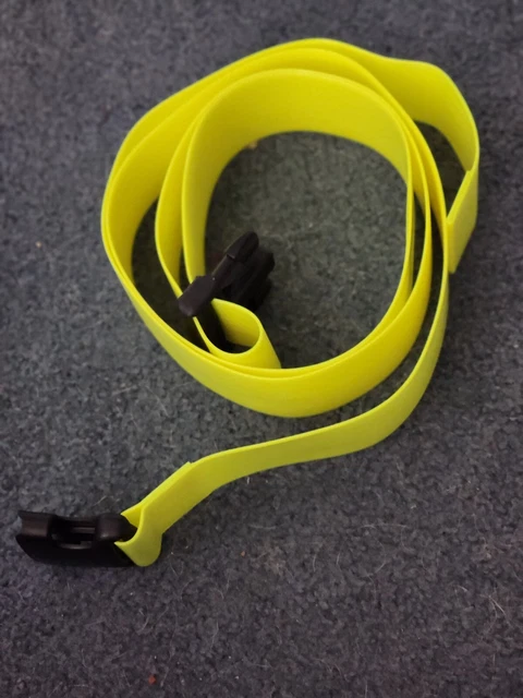 Cinturón de marcha recubierto de vinilo amarillo neón OSFA