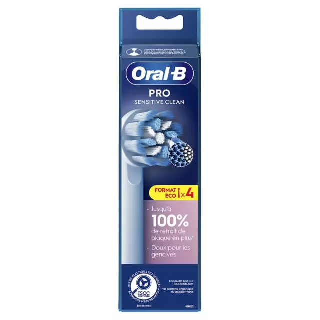 Pack 4 têtes de rechange Oral-B "PRO Sensitive Clean" Brossettes Braun Lot NEUF