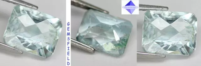 2.31cts ! AIGUE-MARINE SANTA MARIA 100% NATURELLE ! table échiquier ! poli AAA++