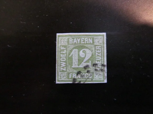 E7753) AD Bayern o Quadrate Nr 12 vollrandig/nicht hell, Mi 100