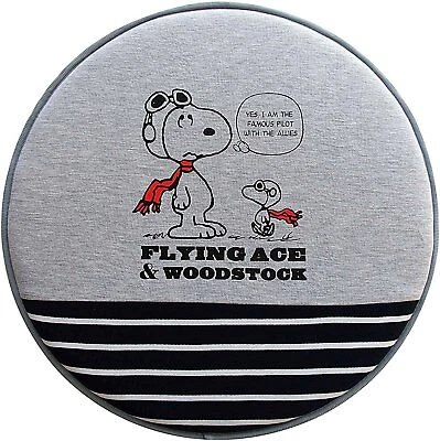 JDM Peanuts Snoopy flying Ace car accessory cushion seat mat wheel cover 2 piece