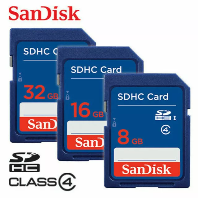 SanDisk 4GB 8GB 16GB 32GB C4 SD SDHC Standard Class 4 Ultra Memory Card