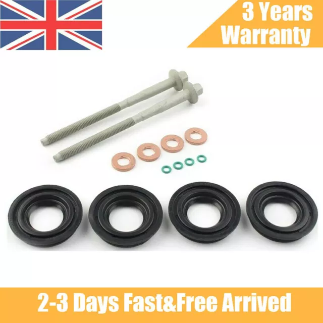 INJECTOR SEAL KIT + INJECTOR CLAMP BOLTS FOR FORD TRANSIT MK7 2.2 TDCi DIESEL