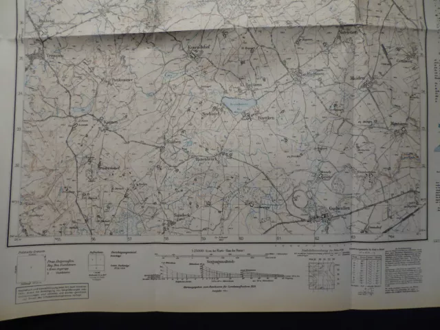 Landkarte Meßtischblatt 1597 Ballethen / Sadowoje in Ostpreußen, Gudwallen, 1942 3