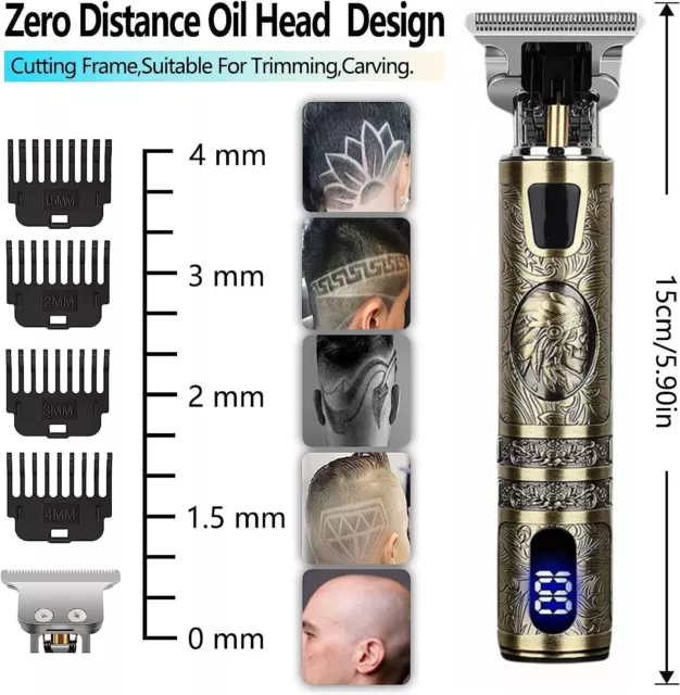 Professional Mens Hair Clippers Shaver Trimmers Machine Cordless Beard Electric 3