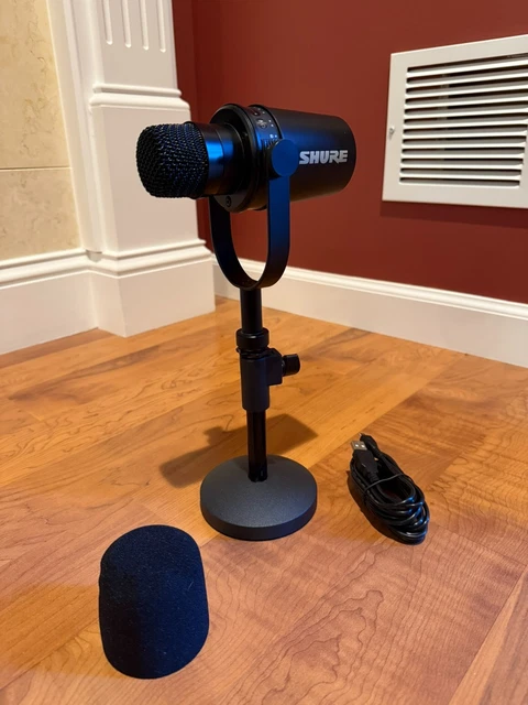 Dynamic Mic Instrument SHURE MV7 USB XLR Podcasting Dynamic Microphone - Black $210.71 ...