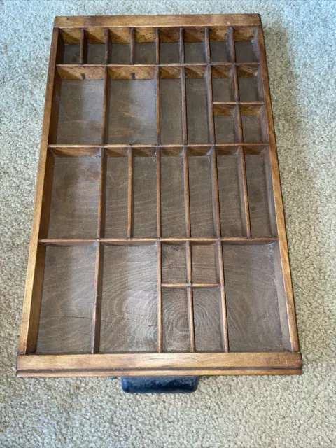 VTG Hamilton Wood Printers Drawer 17" x 11" Letterpress Type Set Tray Shadow Box