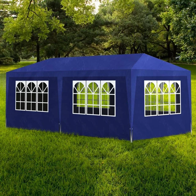 Partyzelt 3x6m -3x9m Festzelt Pavillon Gartenzelt mit Fenstern Gartenpavillon
