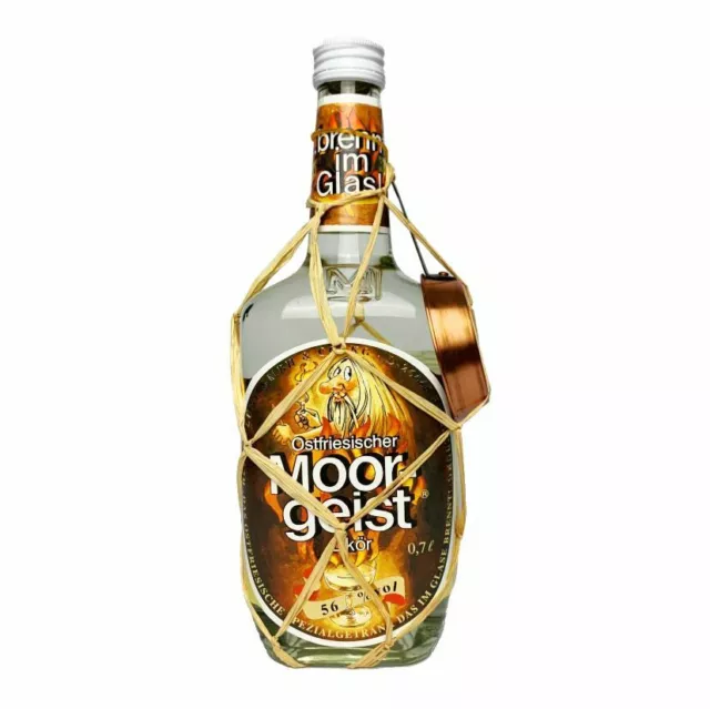 (36,43EUR/1l) Moorgeist Schnaps - Ostfriesischer Moorgeist 56% Vol. 0,7l Flasche