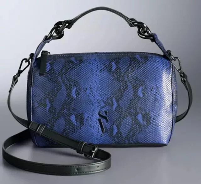 Simply Vera Wang Sintra Cross Body Bag Purse Ombre Blue Purple NWT