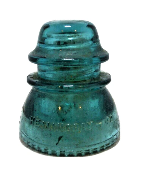 VTG Hemingray 42 Insulator Blue Glass Made in USA