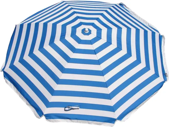 Shelta Australia 180 cm Beach Umbrella Noosa, Blue and white striped